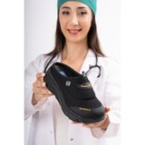 Sandal Spor Kadın Dolgu Taban Ortopedik File Sabo Doktor Hemşire Hastane Aşçı Terliği SS001-0278 Siyah - 0 - Siyah