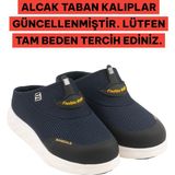 sandal spor Kadın Ince Taban Ortopedik File Sabo Doktor Hemşire Hastane Aşçı Terliği SS001-0258 Lacivert