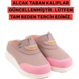 Sandal Spor Kadın Ince Taban Ortopedik File Sabo Doktor Hemşire Hastane Aşçı Terliği SS001-0258 Pudra