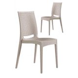 Sandalie 2 Adet Rattan Cappucino Sandalye / Balkon-Bahçe-Teras
