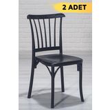 Sandalie 2 Adet Violet Siyah Pratik Sandalye / Balkon-Bahçe-Mutfak
