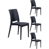 Sandalie 4 Adet Rattan Antrasit Sandalye / Balkon-Bahçe-Teras