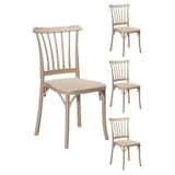 Sandalie 4 Adet Violet Cappucino Sandalye / Balkon-Bahçe-Mutfak