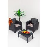 Sandalie Aksu 1+1+S Balkon Teras Bahçe Mobilyası - Antrasit