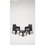 Sandalie Apex Minderli 1+1+s Bahçe ve balkon ve teras Mobilyası - Antrasit Füme