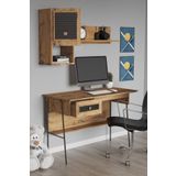 Sandalie Arya Raflı 59X120 Cm Çalışma Masası Bilgisayar Masası Ofis Ders Yemek Masası Atlantik Çam