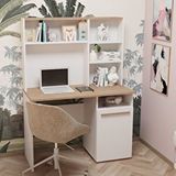 Sandalie Eva 50x110 Cm Çalışma Masası Bilgisayar Masası Ofis Ders Masa - Atlantik Çam Beyaz