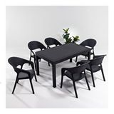 Sandalie Garden Large 90x150 Bahçe ve Balkon ve Teras Masa Takımı - Antrasit
