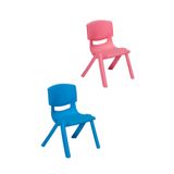 Sandalie Junior 2 Adet Ergonomik Konforlu Anaokulu Kreş Çocuk Sandalyesi - Mavi/Pembe
