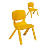 Sandalie Junior 2 Adet Ergonomik Konforlu Anaokulu Kres Cocuk Sandalyesi - Sari