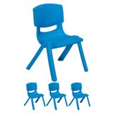 Sandalie Junior 4 Adet Ergonomik Konforlu Anaokulu Kres Cocuk Sandalyesi - Mavi