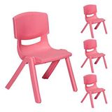 Sandalie Junior 4 Adet Ergonomik Konforlu Anaokulu Kres Cocuk Sandalyesi - Pembe
