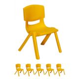 Sandalie Junior 6 Adet Ergonomik Konforlu Anaokulu Kres Cocuk Sandalyesi - Sari