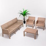 Sandalie Lara Mindersiz / 3 1 1 S Bahçe Takımı Balkon - Bahçe - Teras Mobilyası / Cappucino