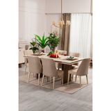 Sandalie Linen 6 Kişilik Yemek Masası Takımı - 6 Sandalye + 1 Masa
