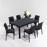 Sandalıe Rattan Lux 90X150 Bahce&Balkon&Teras Masa Seti - Antrasit