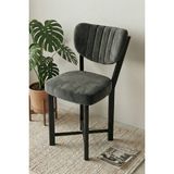 Sandalye 1 Adet Baby Face Kumaş Metal Modern Mutfak Sandalyesi Cafe Balkon Ofis Elma 9814 Gri