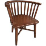 Sandalye 12560 Omurga Model Kayın Retro Bambu Ayak Parlak Ceviz Renk El Yapım