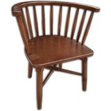 Sandalye 17964 Omurga Klasik Model Kayın Retro Bambu Ayak Parlak Ceviz El Yapım