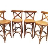 Sandalye 18466 Zus279 Çapraz Bar Klasik Model Kayın Natüre Ceviz Renk Elyapım