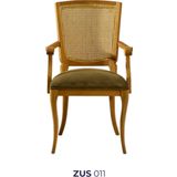 Sandalye 19749 Zus011 Hasır Sırt Model Tam Kolçak Kayın Aslan Ayak El Yapım