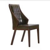 Sandalye 19775 Zus 2098 Suni Deri Model Kapiton Modern Ceviz Renk Kayın Aslan Ayk