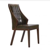 Sandalye 19775 Zus038 Suni Deri Model Kapitone Modern Ceviz Renk Kayın Aslan Ayak