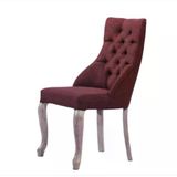 Sandalye 19804 Zus 066 Kapitone Model Bordo Renk Ort Oturm Sırt Kavrar Kayın Ayk