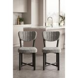 Sandalye 2 Adet Baby Face Kumaş Metal Ayak Modern Mutfak Sandalyesi Cafe Balkon Ofis Elma 9810 Gri - Ahşap - Beyaz - Belirtilmemiş