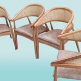 Sandalye 90160 İnci Hasır Model Kolçak Geniş Otur Kayın Ayak Kayın Gövde El Yapım