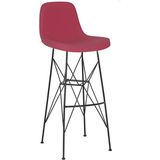 Sandalye Cafesi Ikon Küçük Rahat Bar Sandalye 75 cm - Kırmızı