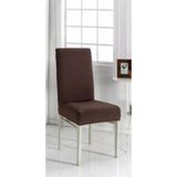 Sandalye Kılıfı Likralı Yıkanabilir Esnek Lastikli Bambu Sandalye Örtüsü 6 Lı Paket - 45 x 45 cm - Kahve