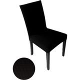 Sandalye Kılıfı Likralı Yıkanabilir Esnek Lastikli Bambu Sandalye Örtüsü 6' Lı Paket - 45 x 45 x 60 cm - Lacivert