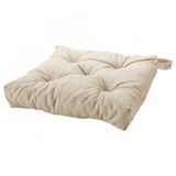Sandalye Minderi Cırtlı Ekru Renk 40/35x38x7 Cm MeridyenDukkan Cırt-Cırtlı-Pamuklu