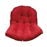 Sandalye Minderleri - Kırmızı Yıkanabilir Su Geçirmez Yumurta Sandalye Minderi Değiştirme - Kalın İç/Dış Mekan Salıncak Sandalye Mat Pedleri, Bahçe Sandalyeleri için Rahat Oturma Aksesuarı