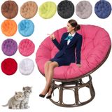 Sandalye Minderleri - Yumurta Sandalyesi için Dış Mekan Salıncak Minderi Yedek, Sallanan Sandalye için Yuvarlak Sandalye Pedleri, Mükemmel Bahçe, Balkon ve Oturma Odası Dekoru, 150x150 cm/59,05x59,05