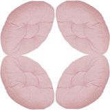 Sandalye Minderleri—4'lü Yuvarlak Yastık, 40x40 cm, Kaymaz, Kalın ve Destekleyici, Yumuşak Elastik Dolgu, Yıkanabilir, Yoga, Oturma Odası ve Balkon Dekoru için Mükemmel.