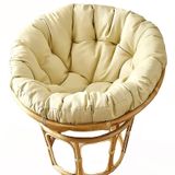 Sandalye Minderleri—Su Geçirmez Yuvarlak Hamak Sandalye Minderi 70 x 70 cm - Güneşe Dayanıklı, Salıncak Yumurta Sandalyesi için Yıkanabilir Yedek - Bahçe ve Balkon için İdeal - Gri