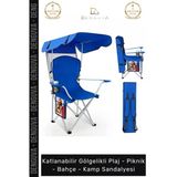 #Sandalye Profesyonel Ergonomik Güneş Korumalı Sağlam Yapı Katlanabilir Gölgelikli Kamp Sandalyesi