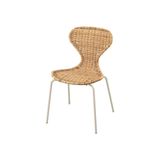 Sandalye, rattan-açık gri/bej