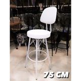 Sandalye Shop Dolce Bar Sandalyesi 75 cm BEYAZ.100 Ile 115 cm Arası Ada ve Masalara Uygundur.