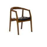 Sandalye St 14221 Zus139-589 Tam Kolcak Saglam Kayin Retro Ayak Parlak Suni Deri
