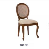 Sandalye St Zus 2156 19755 Madalyon Hasır Kayın Ayak Parlak Ceviz Krem El Yapım