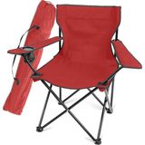 Sandalyesi Katlanır Sandalye Bahçe Koltuğu Piknik Plaj Balkon Sandalyesi Kırmızı - Polyester