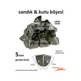 Sandık Köşesi Metal Nikel Krom Renk Hobi Kutu Köşesi Ahşap Kutu K