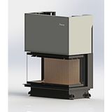 Sandıktan Al A.caminetti Crystal 90 Eco 3 Tarafı Açık Ithal Şömine Haznesi , 5 Yıl Garantili