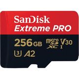 Sandisk 256 GB Extreme Pro Microsdxc Kartı + Sd Adaptörü + Rescuepro Deluxe, 200 Mb/sn'ye Kadar, A2 - Standart