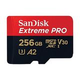 Sandisk 256 GB Extreme Pro Microsdxc Kartı + Sd Adaptörü + Rescuepro Deluxe, 200 Mb/sn'ye Kadar, A2