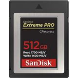 SanDisk 512GB Extreme Pro CFexpress Kart Type B 1,8 inç Okuma 1700 MB/s Yazma 1400 MB/s