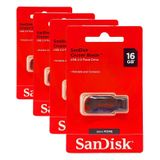SanDisk Cruzer Blade 16GB USB 2.0 Flash Bellek - SDCZ50-016G-B35 (4 paketi)